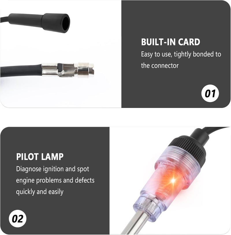 Stacool Spark Plug Tester with Indicator Lights,Spark Tester Small Engine for Check Ignition System,Universal Ignition Coil Tester Tool Car Accessories for Cars,Motorcycle,Lawn Mower (2PCS) - Image 3